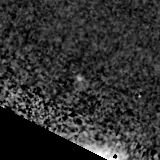 F150W image, 3.2 arcsec across, north up
