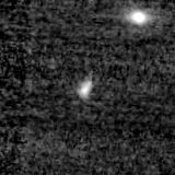 F150W image, 3.2 arcsec across, north up