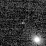 F150W image, 3.2 arcsec across, north up