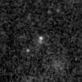 F090W image, 3.2 arcsec across, north up