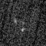 F150W image, 3.2 arcsec across, north up