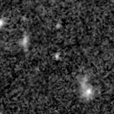 F150W image, 3.2 arcsec across, north up