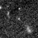 F200W image, 3.2 arcsec across, north up