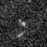 F150W image, 3.2 arcsec across, north up
