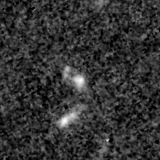 F200W image, 3.2 arcsec across, north up