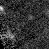 F090W image, 3.2 arcsec across, north up