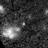 F200W image, 3.2 arcsec across, north up