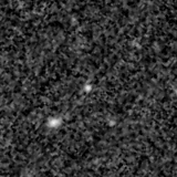 F200W image, 3.2 arcsec across, north up