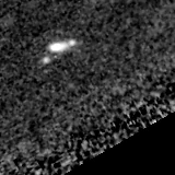 F090W image, 3.2 arcsec across, north up