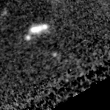 F200W image, 3.2 arcsec across, north up