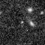 F200W image, 3.2 arcsec across, north up