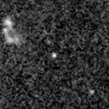 F150W image, 3.2 arcsec across, north up
