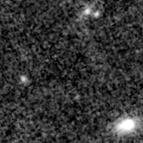 F090W image, 3.2 arcsec across, north up