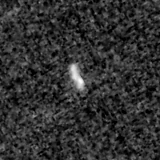 F090W image, 3.2 arcsec across, north up