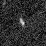 F150W image, 3.2 arcsec across, north up