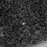 F150W image, 3.2 arcsec across, north up