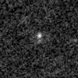 F090W image, 3.2 arcsec across, north up