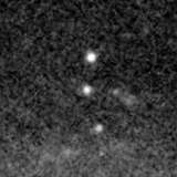 F200W image, 3.2 arcsec across, north up