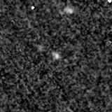 F090W image, 3.2 arcsec across, north up
