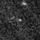 F115W image, 3.2 arcsec across, north up
