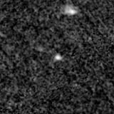 F150W image, 3.2 arcsec across, north up