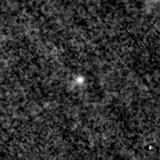 F150W image, 3.2 arcsec across, north up