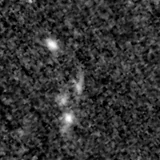 F090W image, 3.2 arcsec across, north up