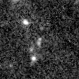 F150W image, 3.2 arcsec across, north up