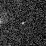 F200W image, 3.2 arcsec across, north up