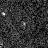 F090W image, 3.2 arcsec across, north up
