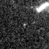F200W image, 3.2 arcsec across, north up