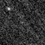 F090W image, 3.2 arcsec across, north up