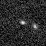 F090W image, 3.2 arcsec across, north up
