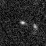 F150W image, 3.2 arcsec across, north up