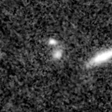 F090W image, 3.2 arcsec across, north up
