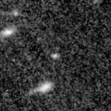 F150W image, 3.2 arcsec across, north up