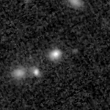 F150W image, 3.2 arcsec across, north up