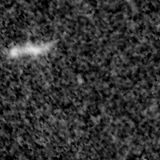 F090W image, 3.2 arcsec across, north up