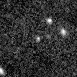 F200W image, 3.2 arcsec across, north up