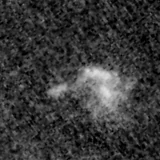 F090W image, 3.2 arcsec across, north up