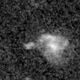 F115W image, 3.2 arcsec across, north up