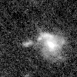 F200W image, 3.2 arcsec across, north up