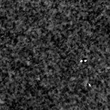 F090W image, 3.2 arcsec across, north up