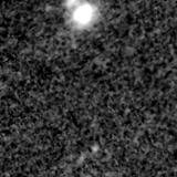 F090W image, 3.2 arcsec across, north up