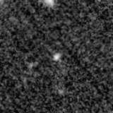 F150W image, 3.2 arcsec across, north up