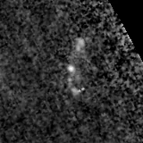 F115W image, 3.2 arcsec across, north up