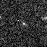 F200W image, 3.2 arcsec across, north up