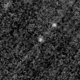 F090W image, 3.2 arcsec across, north up