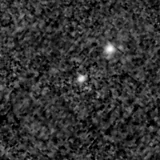 F150W image, 3.2 arcsec across, north up
