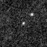 F200W image, 3.2 arcsec across, north up